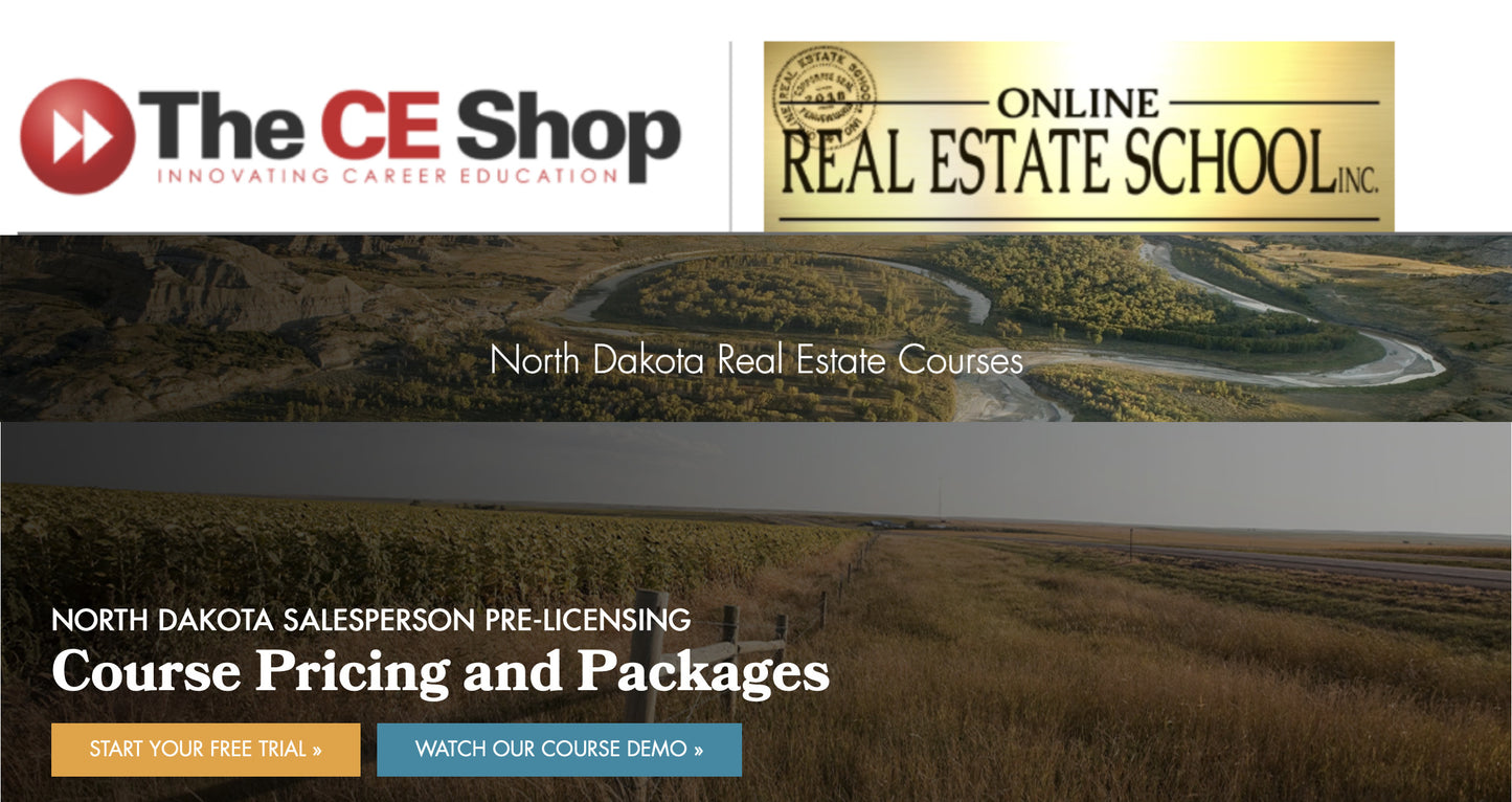 Online Real Estate Classes (North Dakota)